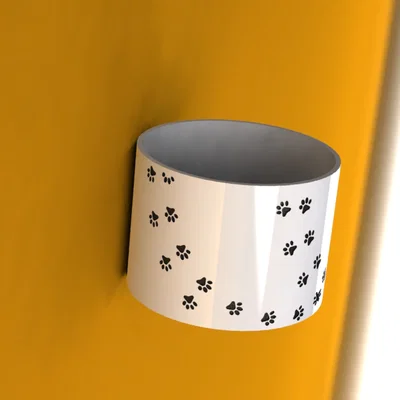 Chậu trồng cây họa tiết dấu chân mèo xinh xắn - File in 3D
