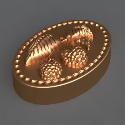 Mô hình 3D khuôn quả mâm xôi - Raspberries_34J6j