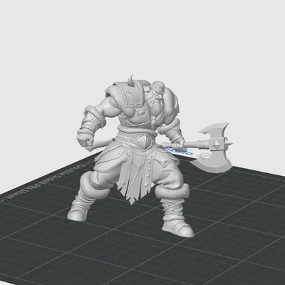 Chiến binh Viking Berserker với cây rìu