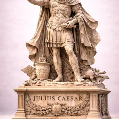 Mô hình tượng Julius Caesar in 3D chi tiết cực đẹp