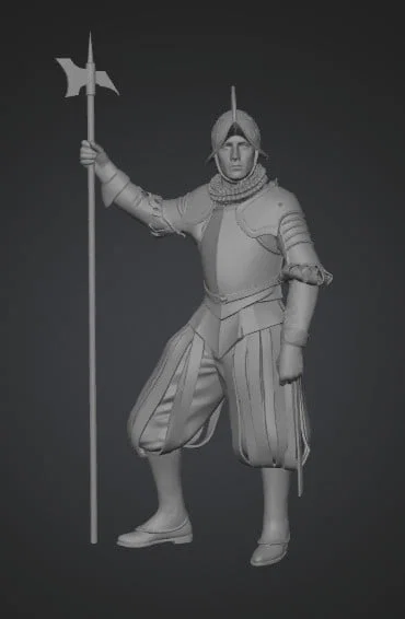 Mô hình 3D Lính gác Thụy Sĩ (Swiss Guard) - Chi tiết & Sắc nét - Image 1