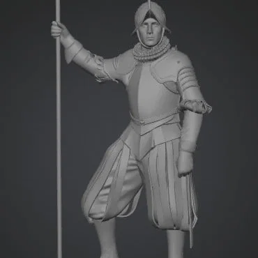Mô hình 3D Lính gác Thụy Sĩ (Swiss Guard) - Chi tiết & Sắc nét