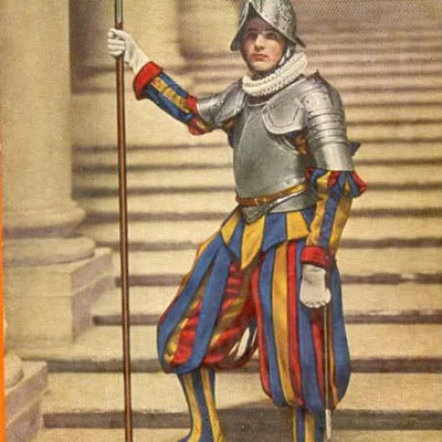 Mô hình 3D Lính gác Thụy Sĩ (Swiss Guard) - Chi tiết & Sắc nét