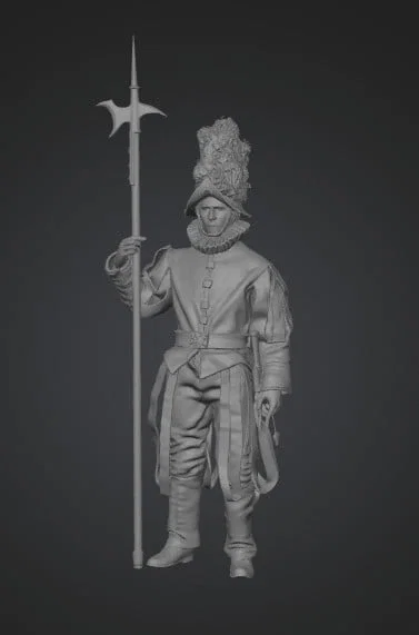 Mô hình in 3D Vệ binh Thụy Sĩ (Pontifical Swiss Guard) chi tiết cao - Image 1