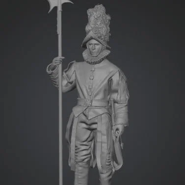 Mô hình in 3D Vệ binh Thụy Sĩ (Pontifical Swiss Guard) chi tiết cao