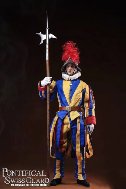 Mô hình in 3D Vệ binh Thụy Sĩ (Pontifical Swiss Guard) chi tiết cao - Image 2