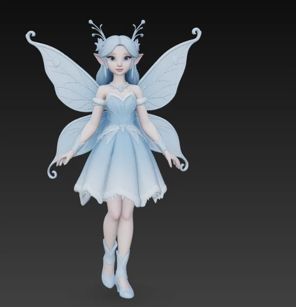 Mô hình Winter Fairy 3D: Nàng tiên mùa đông tuyệt đẹp để in tại nhà - Image 3