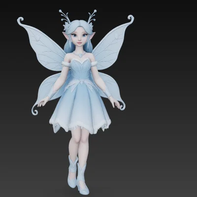 Mô hình Winter Fairy 3D: Nàng tiên mùa đông tuyệt đẹp để in tại nhà