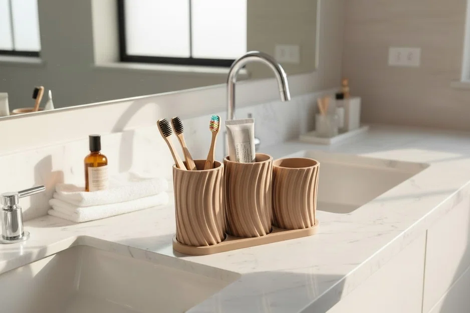 Bộ cốc đựng bàn chải hiện đại "Little Family" - Image 4