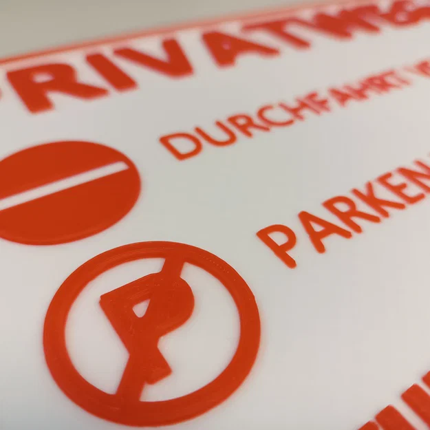 Bảng cảnh báo lối đi riêng Privatweg (In 3D chuyên nghiệp) - Image 1