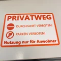 Bảng cảnh báo lối đi riêng Privatweg (In 3D chuyên nghiệp) - Thumbnail 2