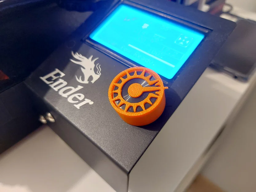 Nắp nút xoay Black Sun cho encoder wheel 26mm (Ender 3) - Image 1