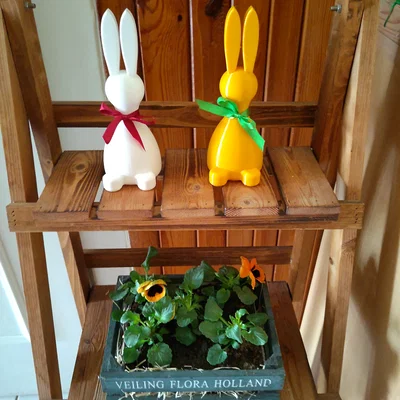 Mô hình 3D chú thỏ Phục sinh (Easter Bunny) trang trí siêu đáng yêu