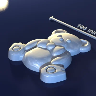 Mô hình khuôn đúc hình chú gấu (Bear_TzjPLTz)