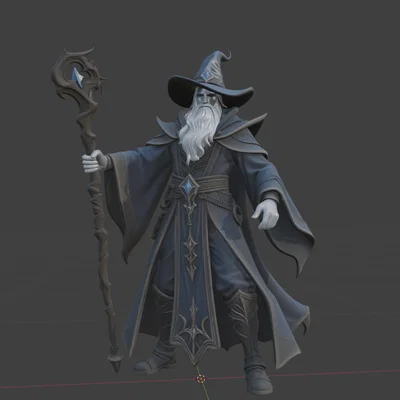 Mô hình phù thủy huyền ảo (Epic fantasy wizard)