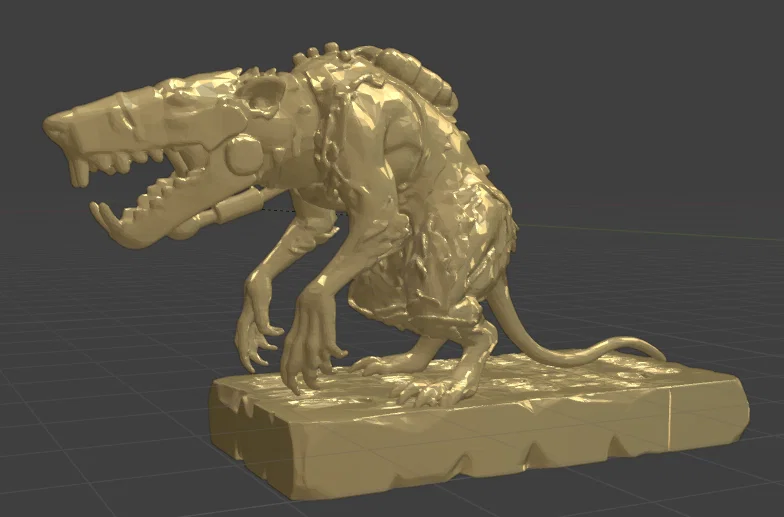 Mô hình 3D Iron-Jaw Grim - Chiến binh chuột cho Board Game - Image 1