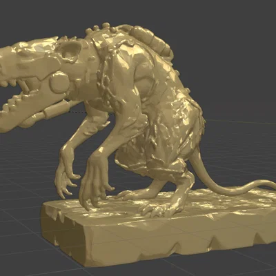 Mô hình 3D Iron-Jaw Grim - Chiến binh chuột cho Board Game