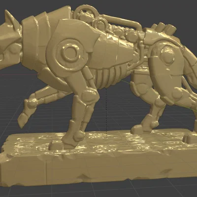 Mô hình Sói Cơ Khí (Scrap Wolf) - In 3D cực ngầu cho tín đồ nghệ thuật