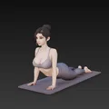 Mô hình 3D cô gái Yoga tư thế rắn hổ mang Bhujangasana cực đẹp - Thumbnail 3