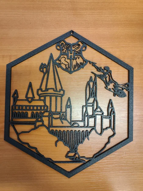 Trang trí treo tường hình lục giác chủ đề Harry Potter Hogwarts - Image 1