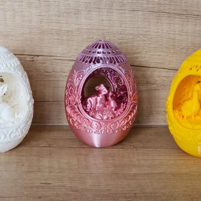 Trứng Phục Sinh Trang Trí - Ngỗng, Thỏ, Cừu