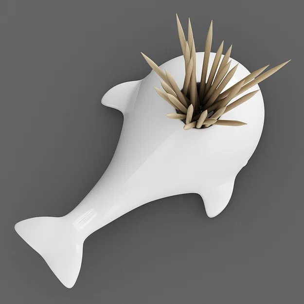 Ống cắm tăm hình cá voi 01 - Image 4