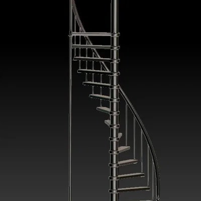 Mô hình cầu thang xoắn ốc hiện đại (Modern Spiral Staircase) in 3D