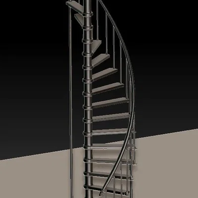 Mô hình cầu thang xoắn ốc hiện đại (Modern Spiral Staircase) in 3D