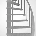 Mô hình cầu thang xoắn ốc hiện đại (Modern Spiral Staircase) in 3D - Thumbnail 4