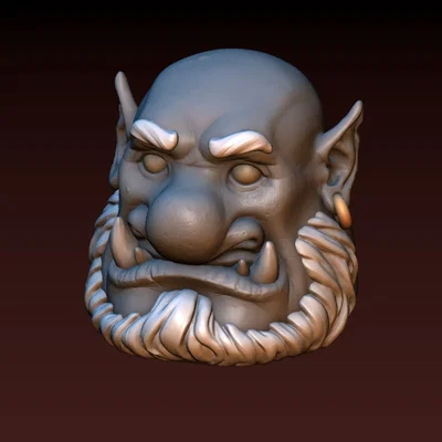 Mô hình đầu Ogre giả tưởng - File 3D chi tiết chất lượng cao