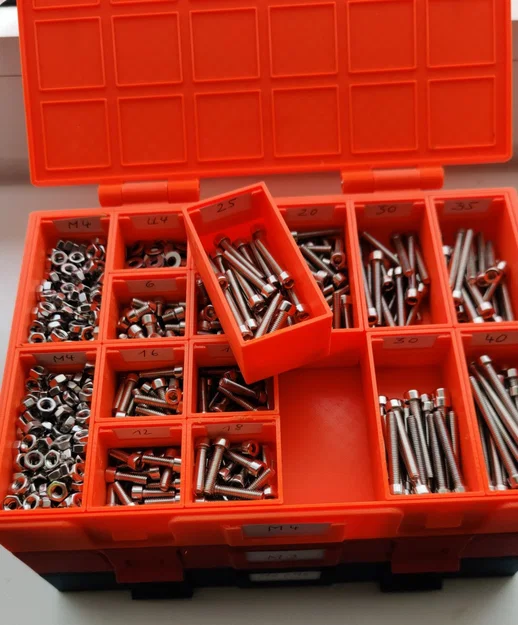 Hộp phân loại đồ dùng kèm nắp khóa gài và các ngăn tùy chỉnh - Image 1