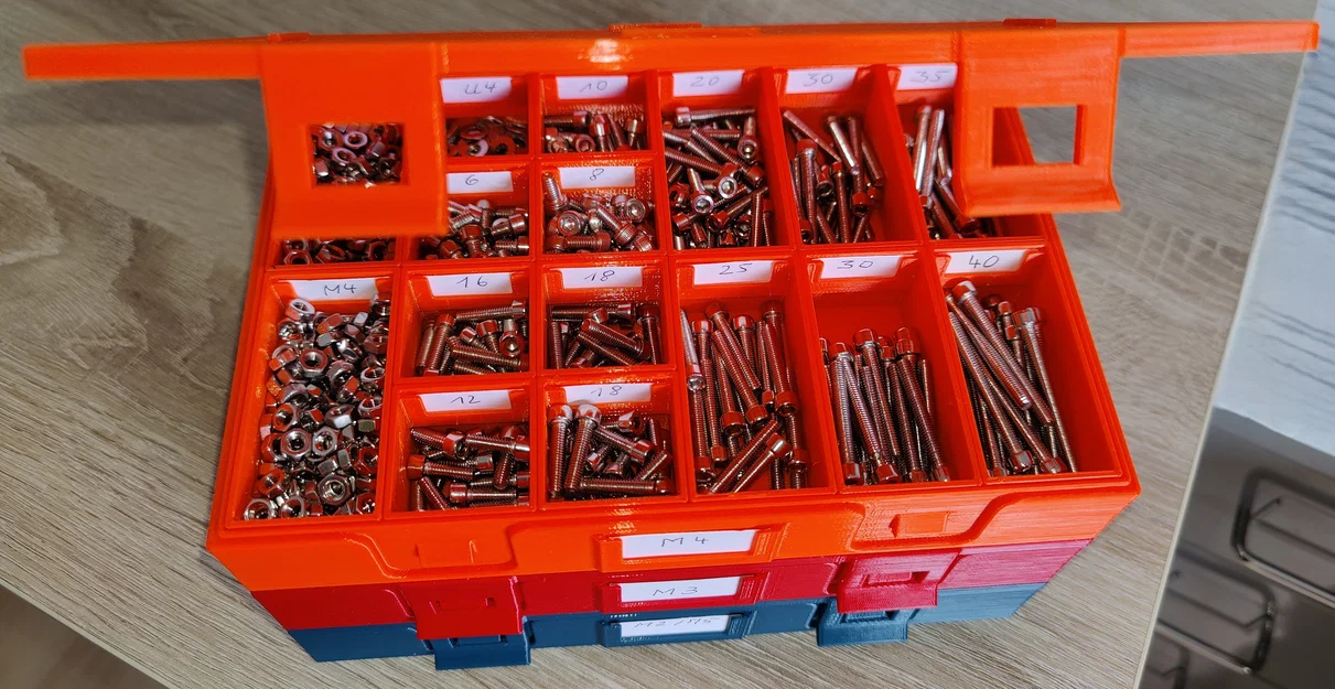 Hộp phân loại đồ dùng kèm nắp khóa gài và các ngăn tùy chỉnh - Image 4