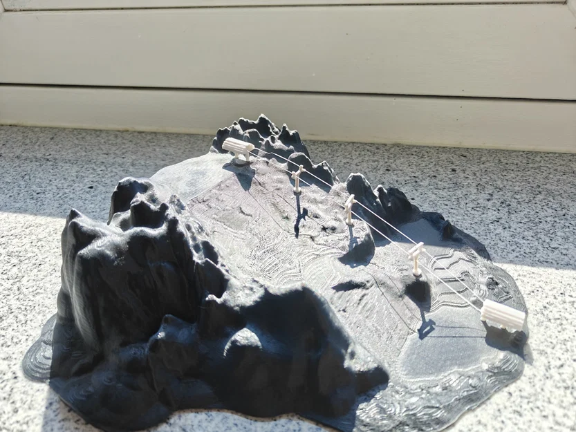 Mô hình Núi trượt tuyết có cáp treo - Image 1