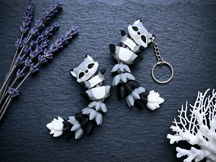 Gấu Mèo Flexi Dễ Thương - Đồ Chơi Khớp Nối / Móc Khóa - Image 1