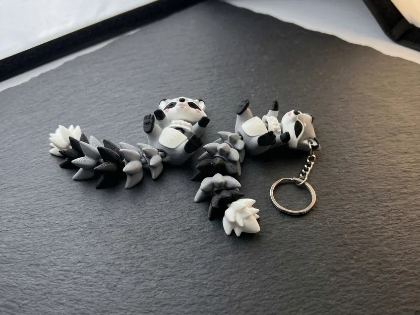 Gấu Mèo Flexi Dễ Thương - Đồ Chơi Khớp Nối / Móc Khóa - Image 6