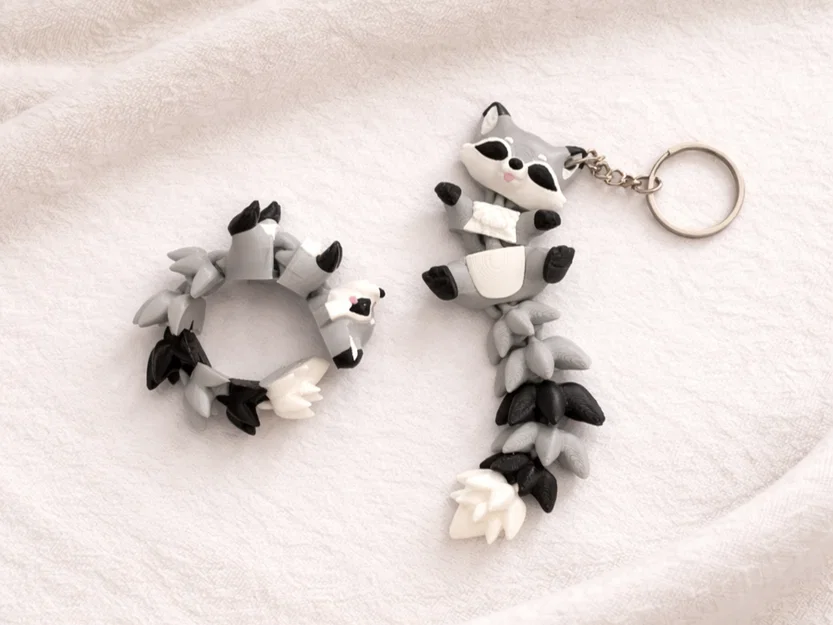 Gấu Mèo Flexi Dễ Thương - Đồ Chơi Khớp Nối / Móc Khóa - Image 7