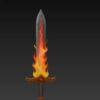 Mô hình Sword of Fire (Kiếm Lửa) - Đạo cụ trang trí độc đáo