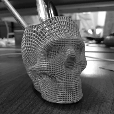 Ống cắm bút hình đầu lâu (Skull Pencil Holder) độc đáo - File in 3D