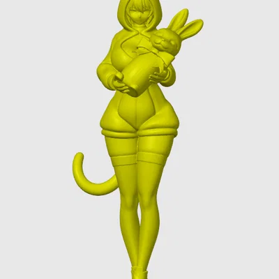 Mô hình Anime cat-girl phiên bản Phục sinh