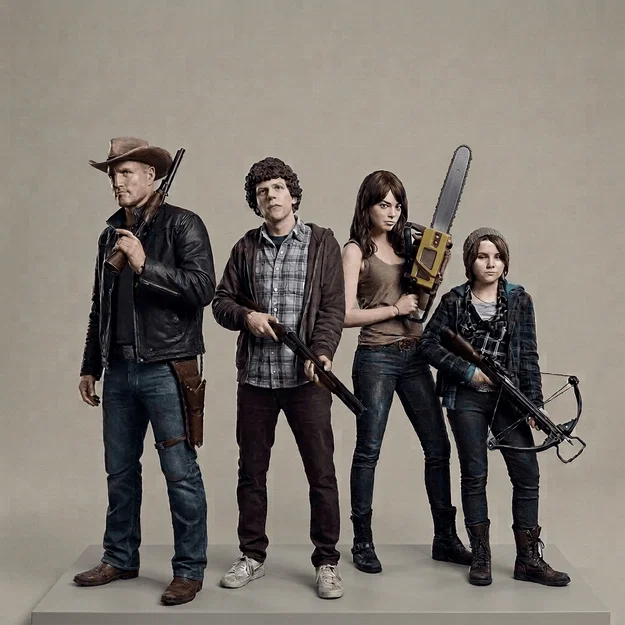 Mô hình 3D Zombieland Rule #2: Bộ nhân vật điện ảnh ấn tượng - Image 1