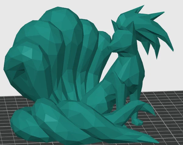 Mô hình Ninetales phong cách Low Poly độc đáo cho máy in 3D - Image 1