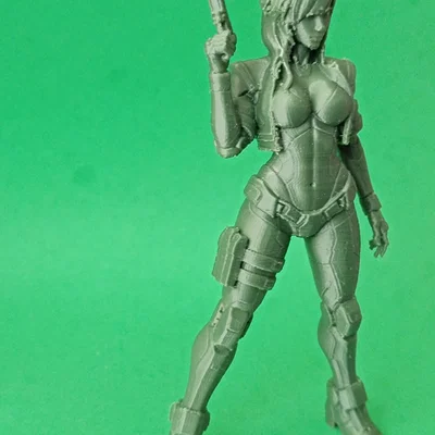 Mô hình 3D Anime Cyberpunk Motoko Kusanagi (Ghost in the Shell Fan Art)