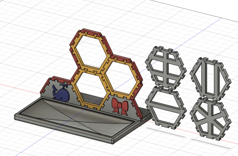 Giá đỡ bông tai hình lục giác dạng mô-đun - Image 2