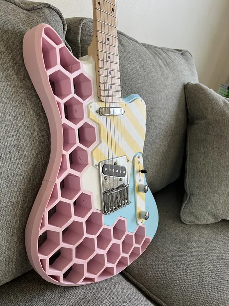 Thân đàn guitar điện phong cách tổ ong cho bộ kit Leo Jaymz DIY - Image 1