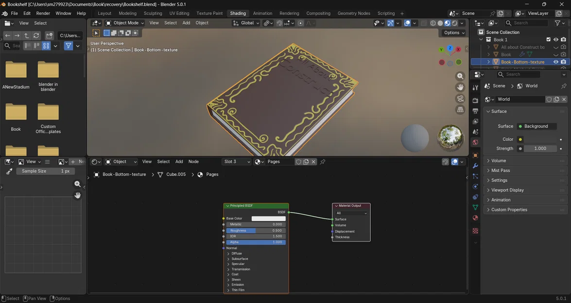 Mô hình Cuốn sách (Book) dựng bằng Blender - Image 1