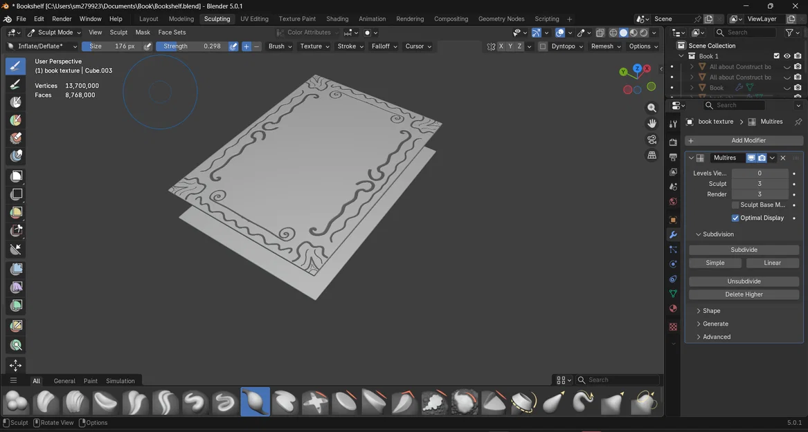 Mô hình Cuốn sách (Book) dựng bằng Blender - Image 4