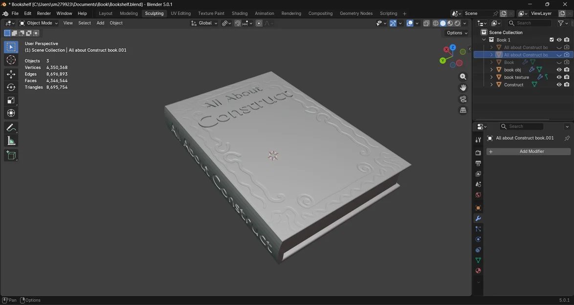 Mô hình Cuốn sách (Book) dựng bằng Blender - Image 8
