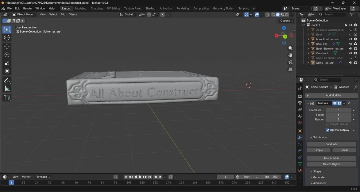Mô hình Cuốn sách (Book) dựng bằng Blender - Image 9