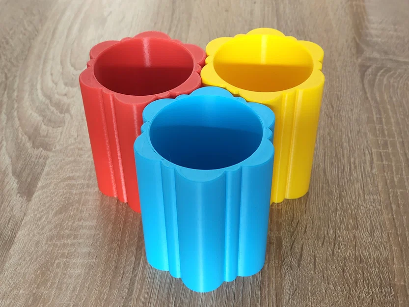 Ống cắm bút hình hoa - Giá đỡ bút màu, bút dạ hoặc dụng cụ trang điểm - Image 2