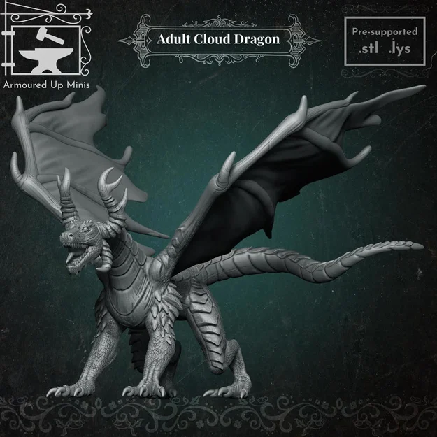 Mô hình rồng Adult Cloud Dragon cho game nhập vai - Image 1